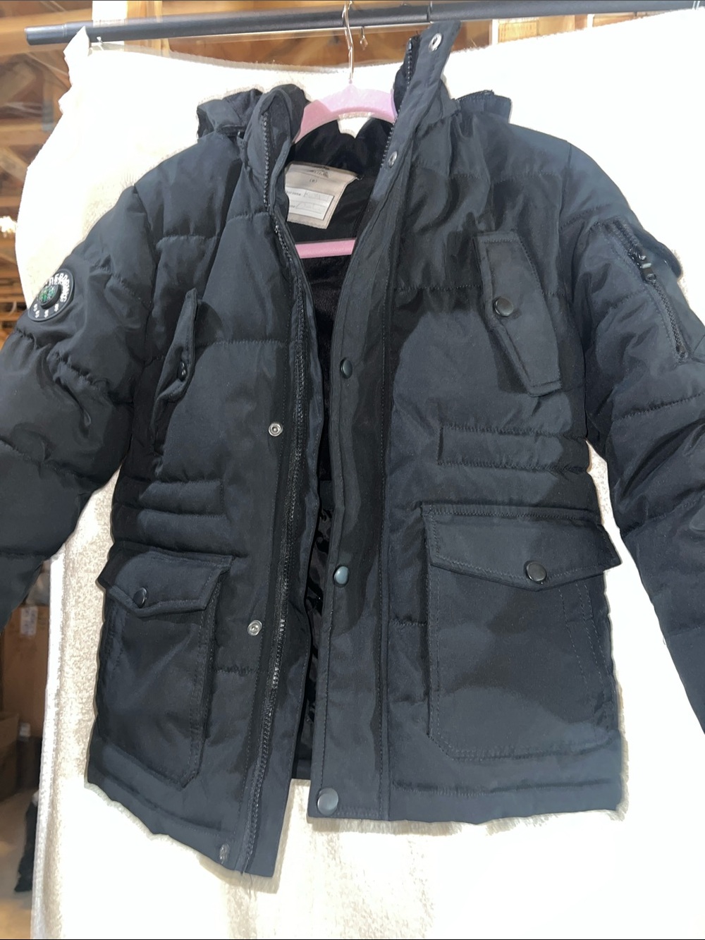 Kids Moerdeng Black waterproof Ski Puffer Jacket